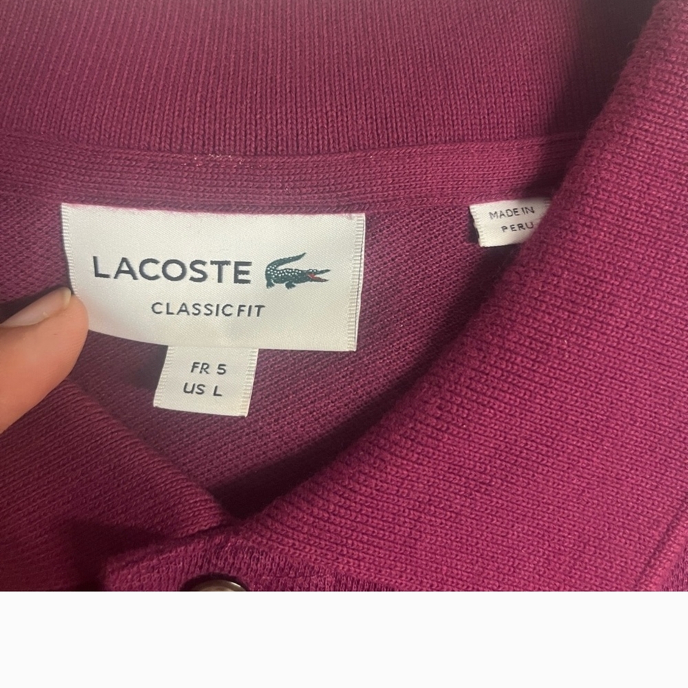Lacoste Classic Fit Polo - Burgundy